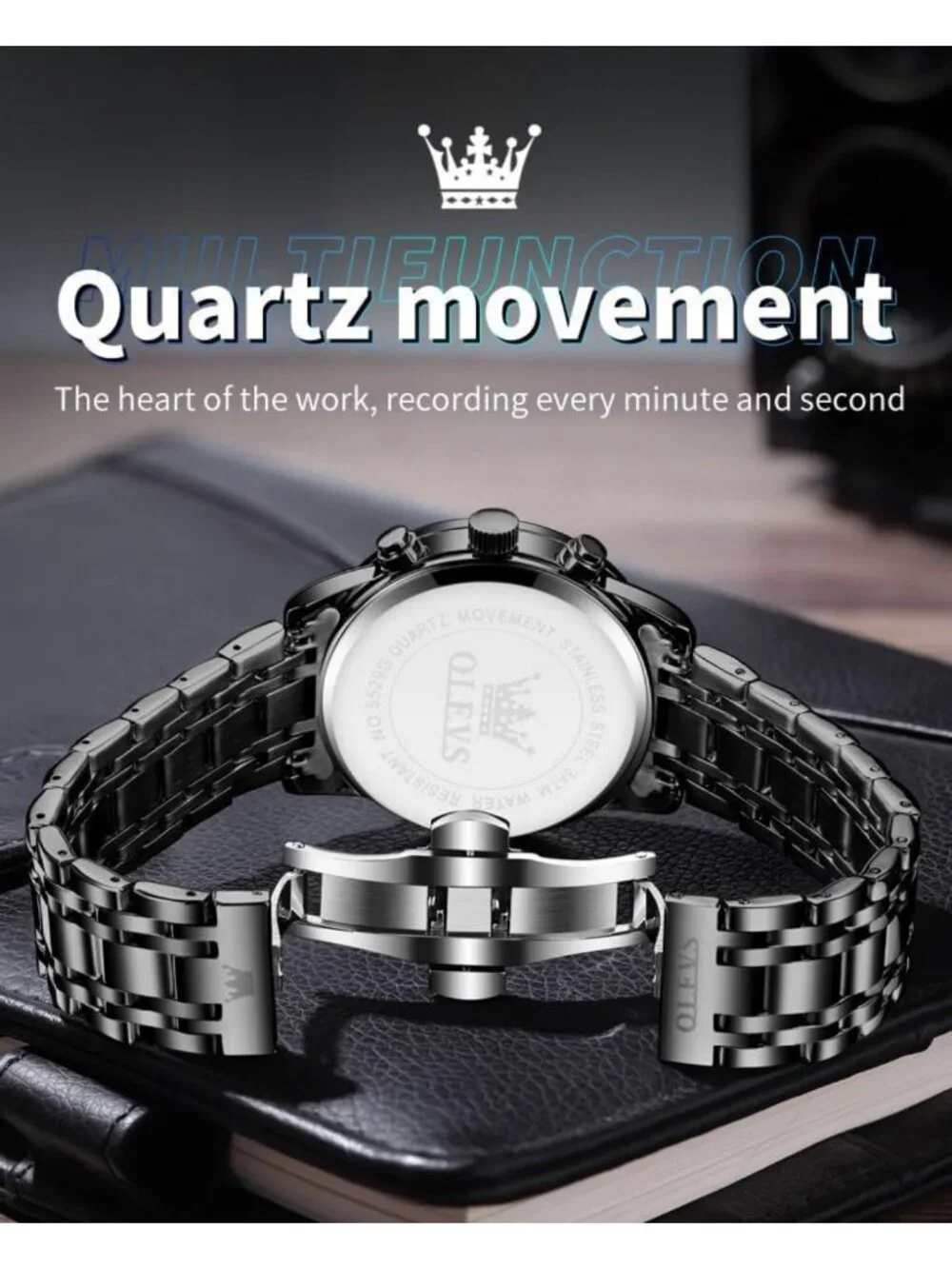 Stylish Big Face Stainless Steel Analog Watch for Men | Luxury Multifunctional